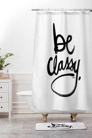Kal Barteski Be Classy Shower Curtain And Mat