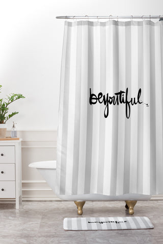 Kal Barteski beYOUtiful stripes Shower Curtain And Mat