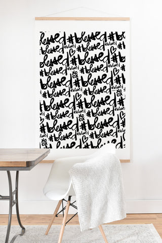 Kal Barteski BLESSED pattern Art Print And Hanger
