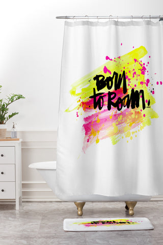Kal Barteski BORN TO ROAM Shower Curtain And Mat