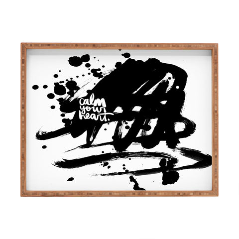 Kal Barteski CALM YOUR HEART Rectangular Tray