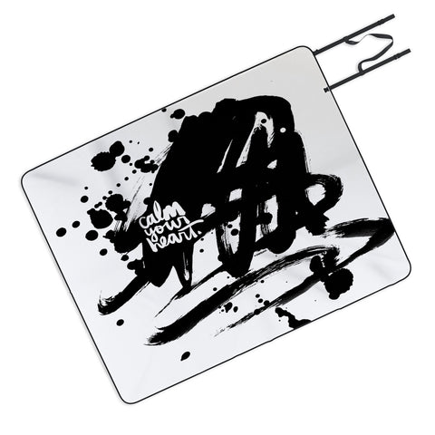 Kal Barteski CALM YOUR HEART Picnic Blanket