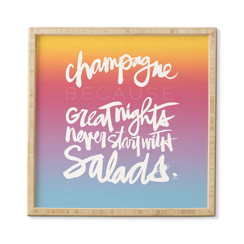 Kal Barteski CHAMPAGNE sunset Framed Wall Art