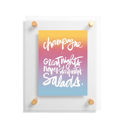 Kal Barteski CHAMPAGNE sunset Floating Acrylic Print