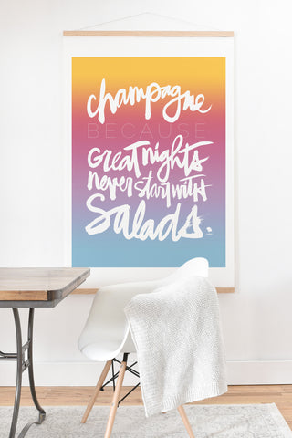 Kal Barteski CHAMPAGNE sunset Art Print And Hanger