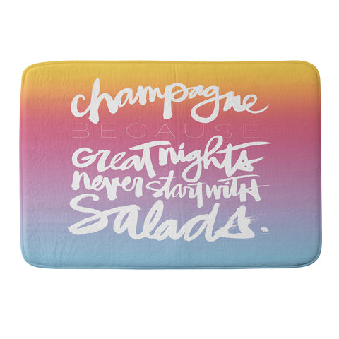 Kal Barteski CHAMPAGNE sunset Memory Foam Bath Mat
