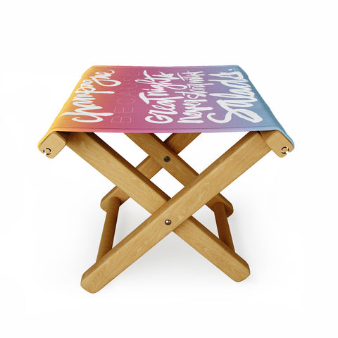 Kal Barteski CHAMPAGNE sunset Folding Stool