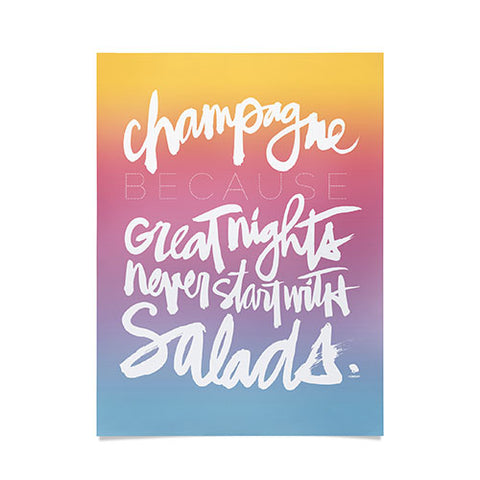 Kal Barteski CHAMPAGNE sunset Poster
