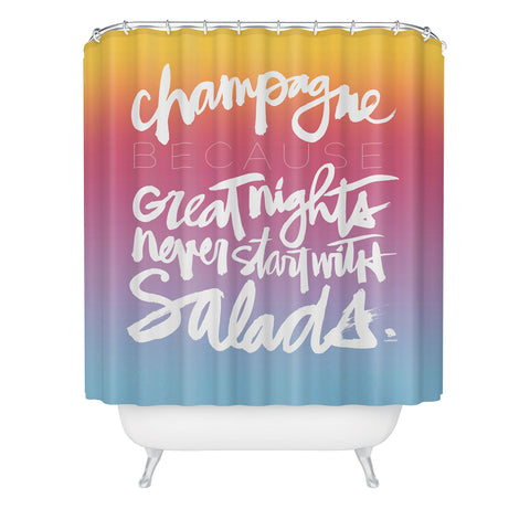 Kal Barteski CHAMPAGNE sunset Shower Curtain