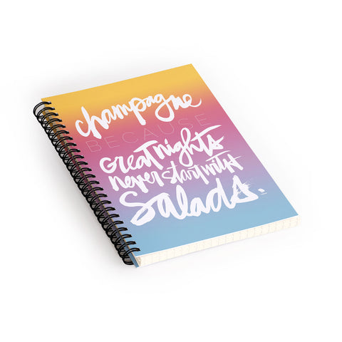 Kal Barteski CHAMPAGNE sunset Spiral Notebook