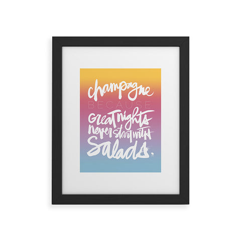 Kal Barteski CHAMPAGNE sunset Framed Art Print