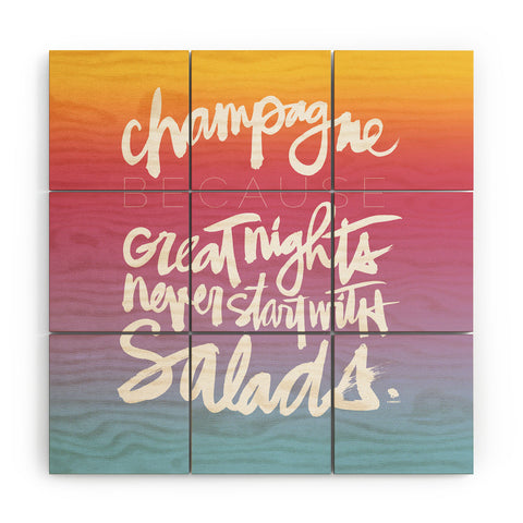 Kal Barteski CHAMPAGNE sunset Wood Wall Mural