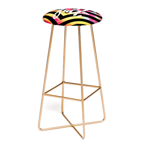 Kal Barteski DONT QUIT chevron Bar Stool