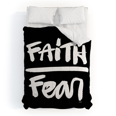 Kal Barteski FAITH over FEAR black Comforter