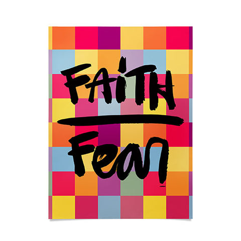 Kal Barteski FAITH over FEAR square Poster