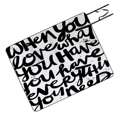 Kal Barteski If You Love Picnic Blanket