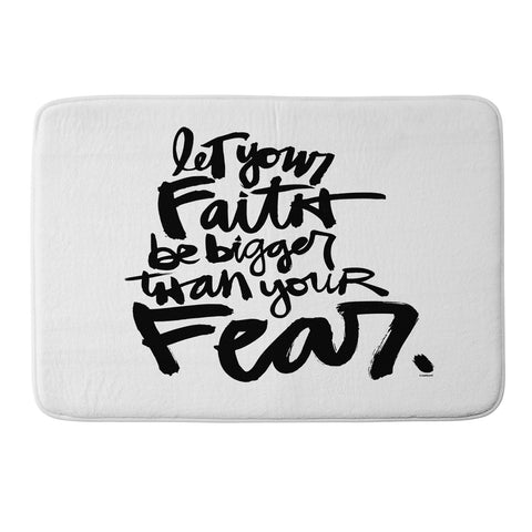 Kal Barteski LET YOUR FAITH bw Memory Foam Bath Mat