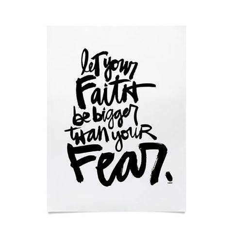Kal Barteski LET YOUR FAITH bw Poster