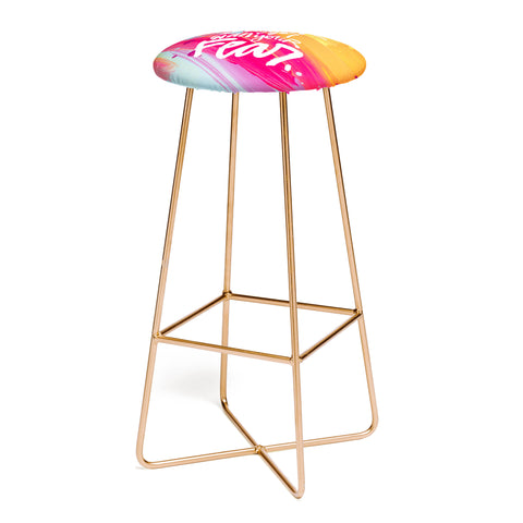 Kal Barteski LET YOUR FAITH colour Bar Stool