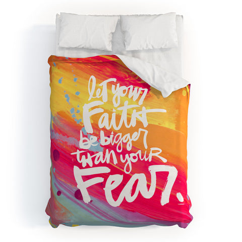 Kal Barteski LET YOUR FAITH colour Duvet Cover