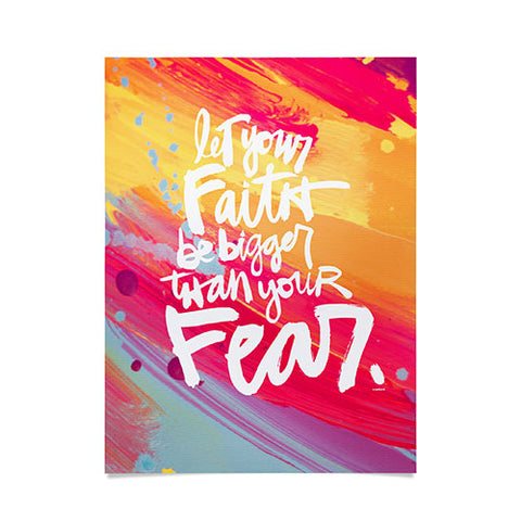 Kal Barteski LET YOUR FAITH colour Poster