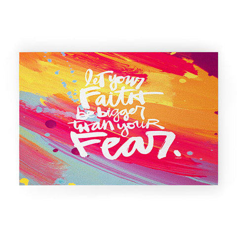 Kal Barteski LET YOUR FAITH colour Welcome Mat