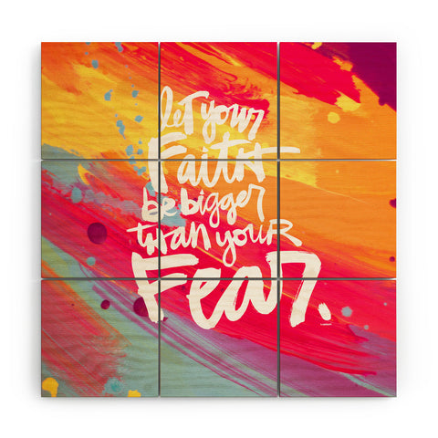 Kal Barteski LET YOUR FAITH colour Wood Wall Mural