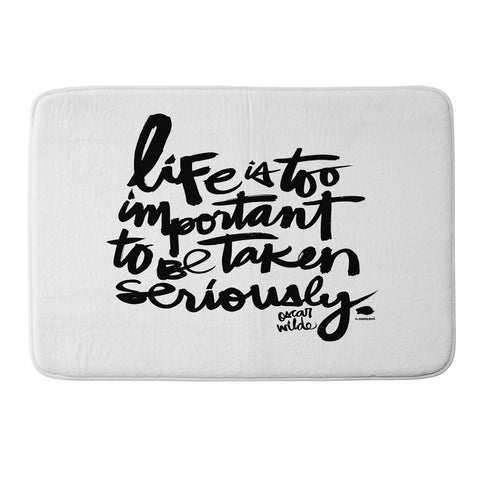 Kal Barteski LIFE IS bw Memory Foam Bath Mat