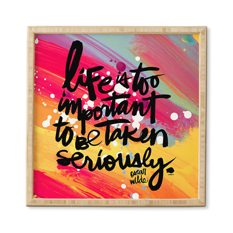 Kal Barteski LIFE IS colour Framed Wall Art