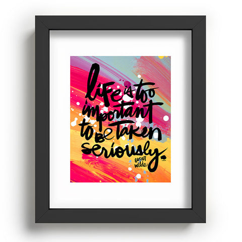 Kal Barteski LIFE IS colour Recessed Framing Rectangle