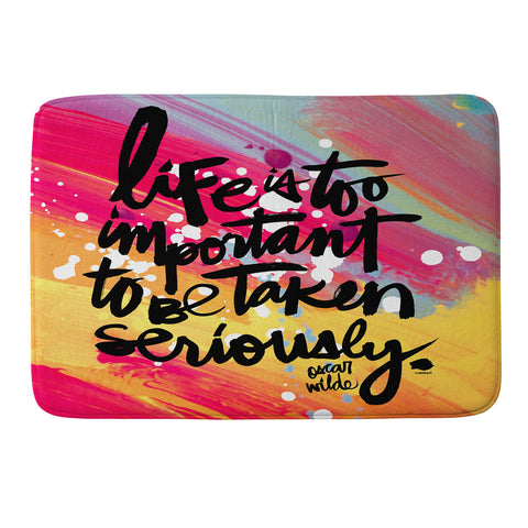Kal Barteski LIFE IS colour Memory Foam Bath Mat