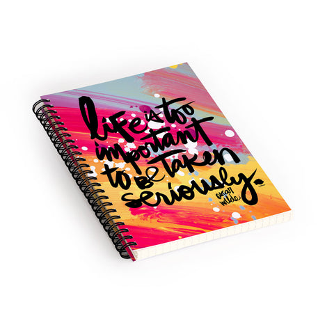 Kal Barteski LIFE IS colour Spiral Notebook