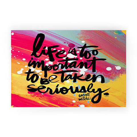 Kal Barteski LIFE IS colour Welcome Mat