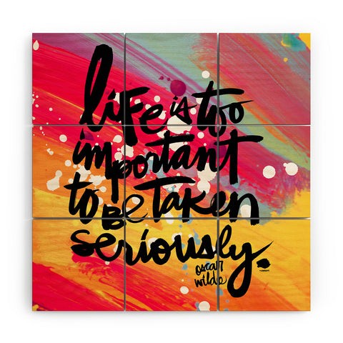 Kal Barteski LIFE IS colour Wood Wall Mural