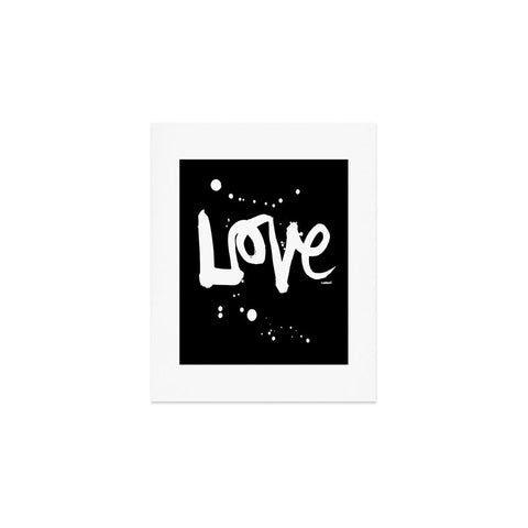 Kal Barteski Love Black Art Print