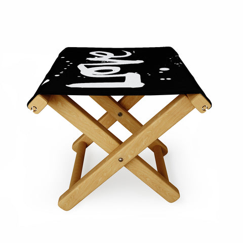 Kal Barteski Love Black Folding Stool