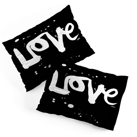 Kal Barteski Love Black Pillow Shams