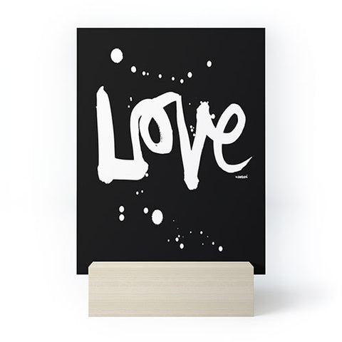 Kal Barteski Love Black Mini Art Print