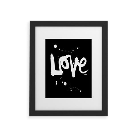 Kal Barteski Love Black Framed Art Print