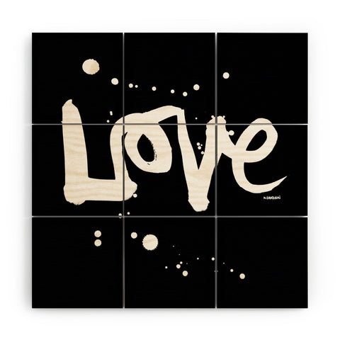 Kal Barteski Love Black Wood Wall Mural