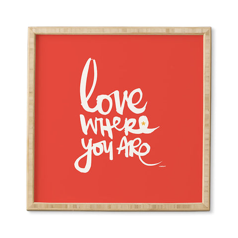 Kal Barteski Love Red Framed Wall Art