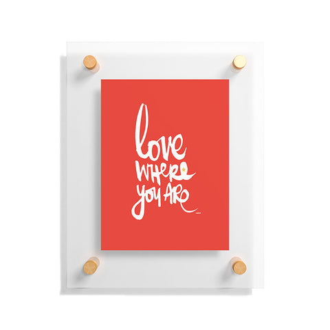Kal Barteski Love Red Floating Acrylic Print