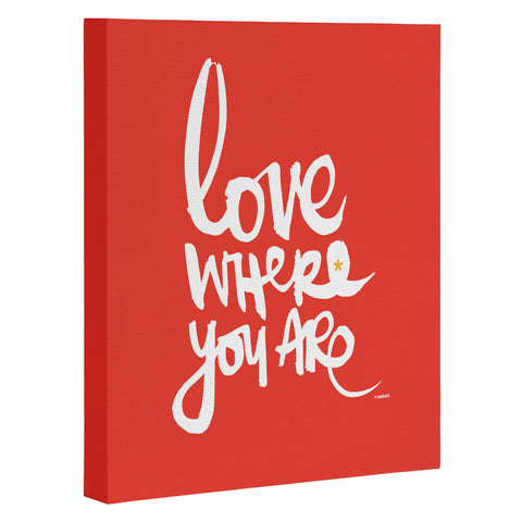 Kal Barteski Love Red Art Canvas