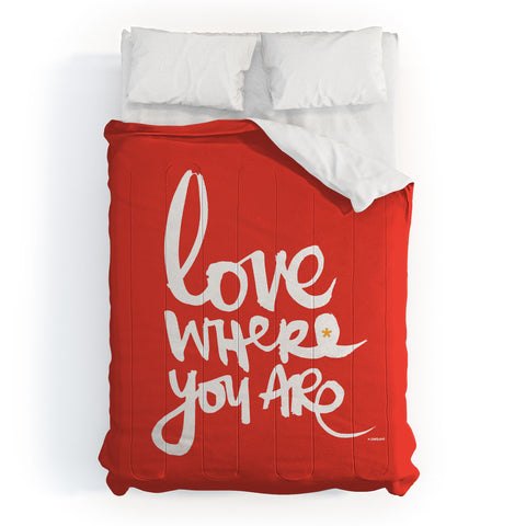 Kal Barteski Love Red Comforter