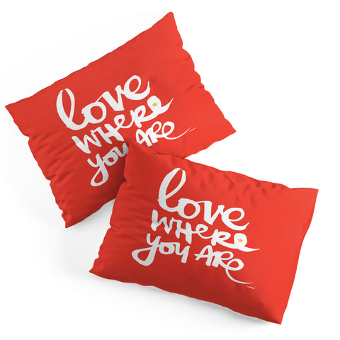 Kal Barteski Love Red Pillow Shams