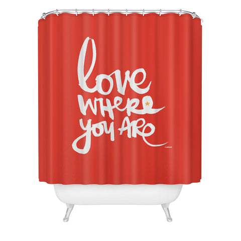 Kal Barteski Love Red Shower Curtain