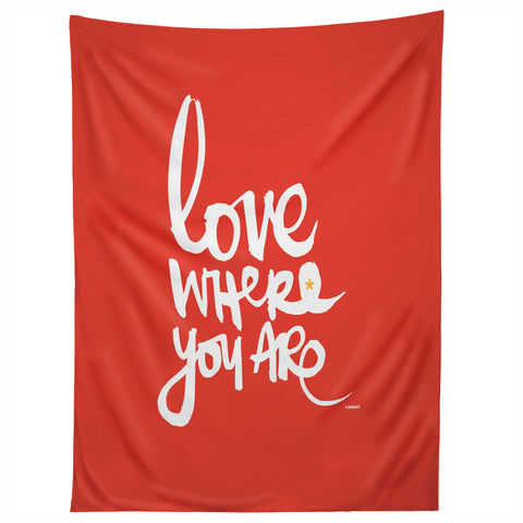 Kal Barteski Love Red Tapestry