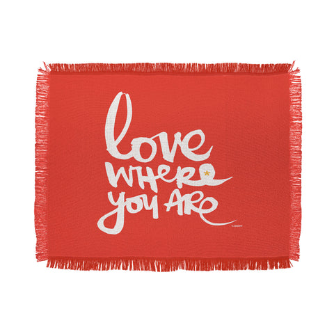 Kal Barteski Love Red Throw Blanket