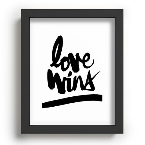 Kal Barteski LOVE WINS black Recessed Framing Rectangle