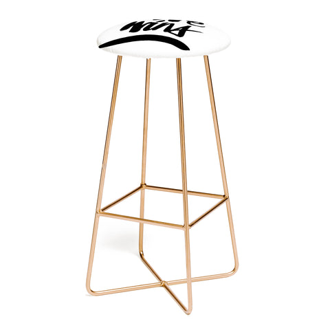 Kal Barteski LOVE WINS black Bar Stool